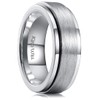 King Will 8mm Silver Stainless Steel Spinner Ring Relieving Stress