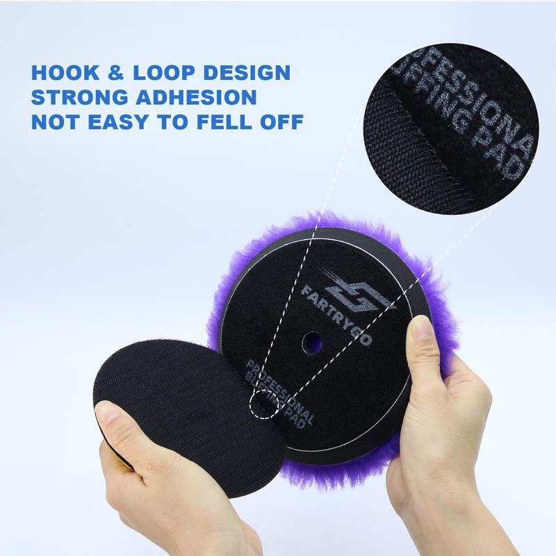 FarTryGo 6-Inch (150mm) Wool Buffing Pads 6-Pack – Heavy-Duty Cutting