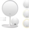 Espejo de Maquillaje con Luz LED, Espejo de Tocador 1X/5X
