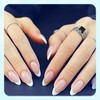 Xumann French Tip False Nails, Short Press on Nails Almond,