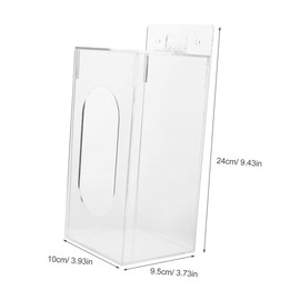 iplusmile 2pcs Acrylic Wall-mounted Gloves Dispenser Holder Clear Storage Organizer for Masks Reusable Gloves and Napkins Convenient and Space-saving for Bathroom Kitchen and Bedroom