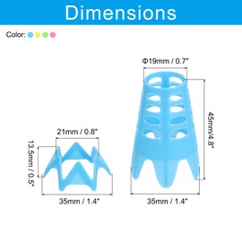 PATIKIL Golf Simulator Tees, 18Pcs Plastic Golf Tees Mat Practice Training for Outdoor Indoor Winter Turf Driving Range, 12 Tall & 6 Small, Multicolored