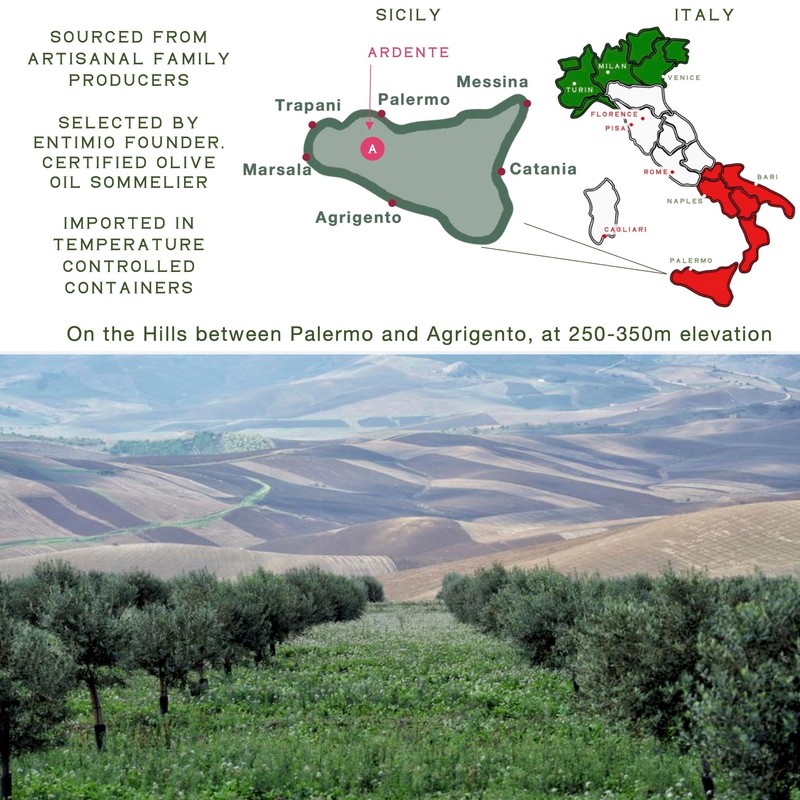 Entimio Ardente +600 mg/kg Polyphenol Rich Organic Extra Virgin Olive