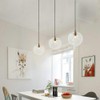 H XD GLOBAL Spherical LED Clear Glass Hanging Light, Creative