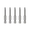 FOCMKEAS 5PCS T10 Magnetic Tamper Proof Torx Screwdriver Bits, 1/4