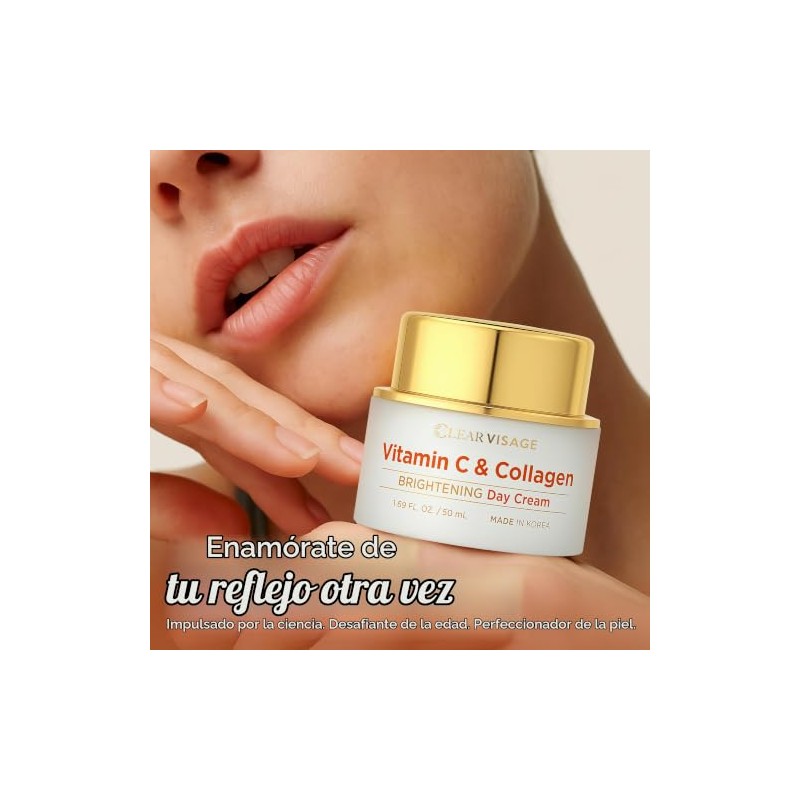 Hidratante Facial Vitamina Colágeno Probado Por Dermatólogos Crema Día Antienvejecimiento