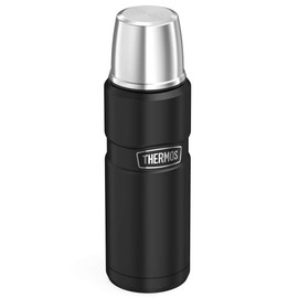 Thermos 190755 Stainless Steel King Flask, Matt Black, 470 ml