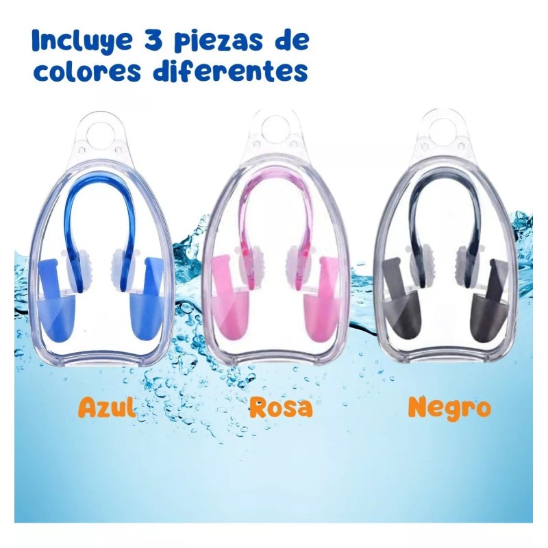 Universo en Linea 3 Set Tapones Para Oídos Y Nariz