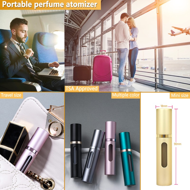 ANTOKX Perfume Travel Refillable Atomizer - 3-Pack 5ML Pocket Perfume
