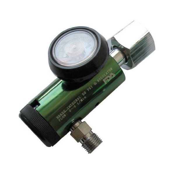 CGA 540 Style Oxygen Regulator - 0 to 8 L/Min (DISS Outlet)