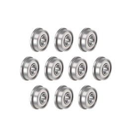 sourcing map F694ZZ Flanged Ball Bearings 4 x 11 x 4 mm Shielded Chrome Steel Bearings Pack of 10