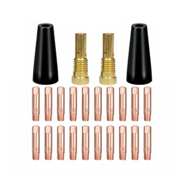 24PCS Flux Core Gasless Nozzles Welding Gun Accessory Kit,MIG Welding Accessories,Compatible with Lincoln Century FC90 Forney Titanium (.030" Accessory Kit)