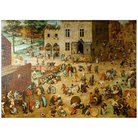 MyPuzzle Childrens Games 1560 by Pieter Bruegel The Elder - Premium 1000 Piece Jigsaw Puzzle for Adults