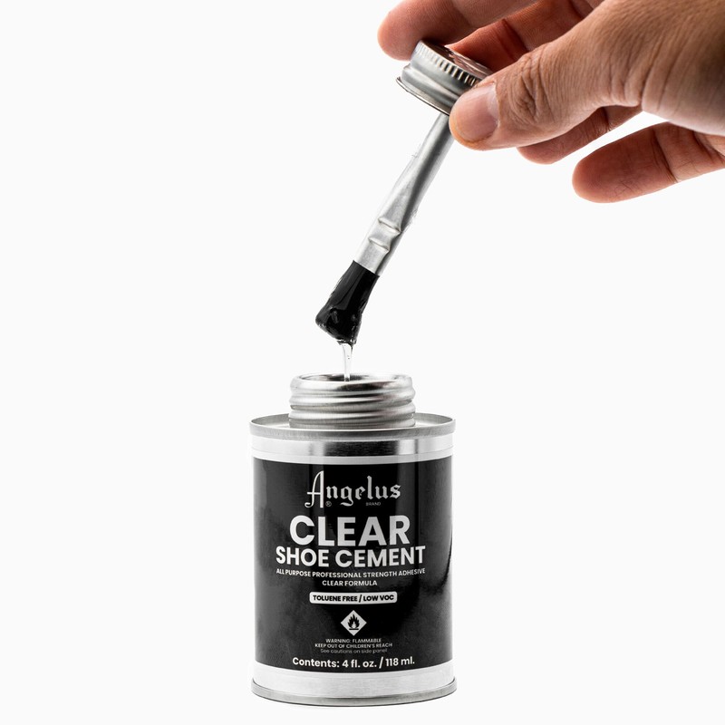Angelus Clear Shoe Cement - 4 oz Professional-Strength Glue Quick