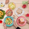 GET FRESH Bamboo Kids Plates Set 4-pack Reusable Dinner Plates