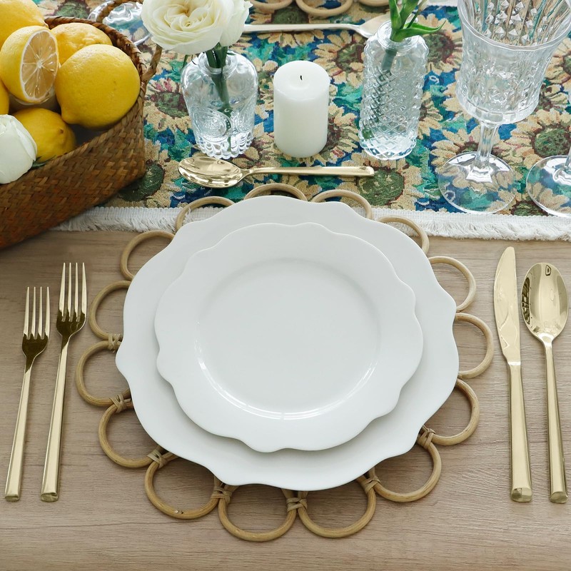 Kelenfer Champagne Gold Silverware Set 18/10 Stainless Steel Flatware Set,
