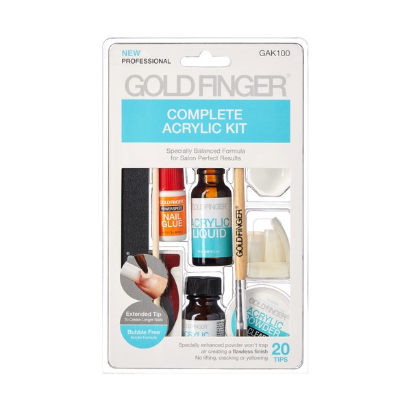 GOLDFINGER Professional Complete Acrylic Kit, Full Manicure Set with Acrylic