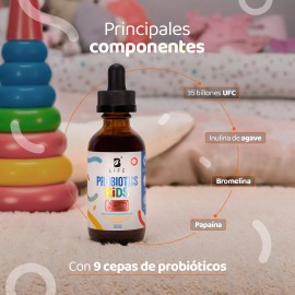Probióticos En Gotas Para Niños, B Life Kids Probiotics Sabor Cereza natural