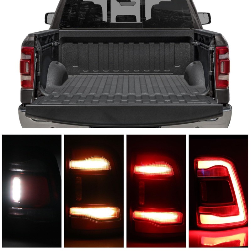 LED Tail Lights Red Cover w/o Blind Spot Compatible With