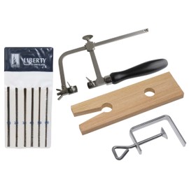 3 in 1 Professional Jeweler's Saw Set Saw Frame 144 Blades Wooden Pin Clamp Wood Metal