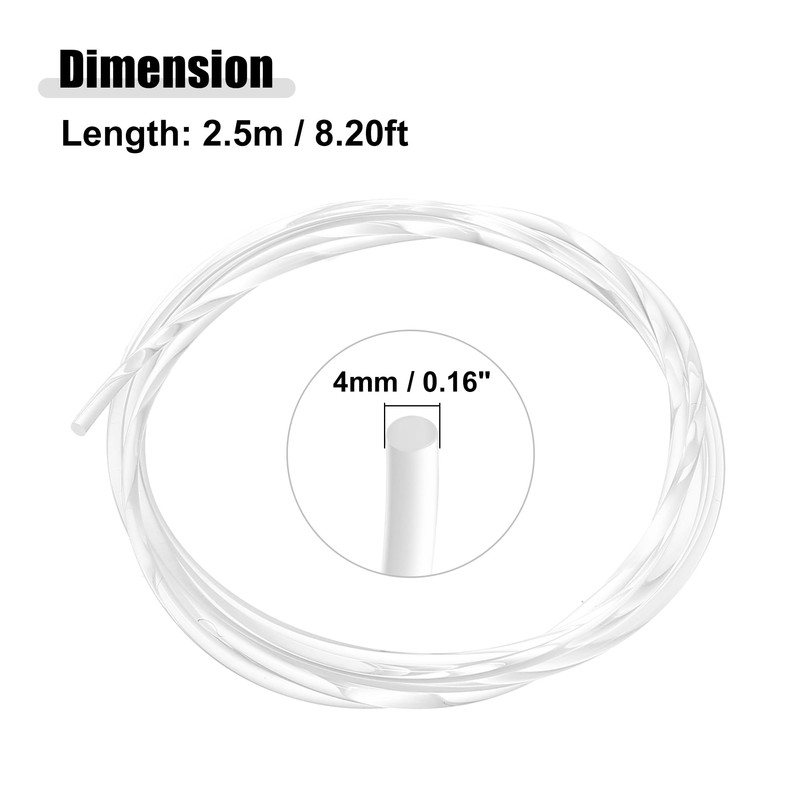 X AUTOHAUX 2.5m 8.20ft 4mm 0.16" Transparent Universal PMMA Optic
