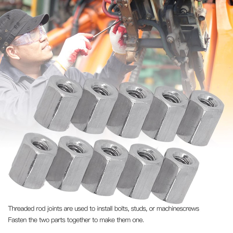 Pack of 20 Long Nuts M4 x 0.7 x 8