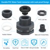PATIKIL PVC Bulkhead Fitting with Plug G 3/4, Double Threaded