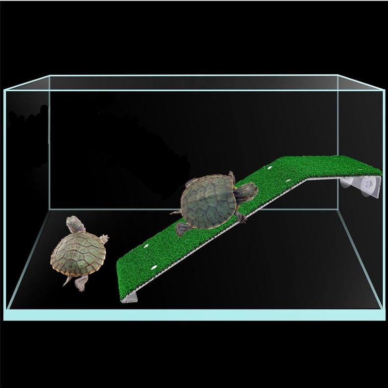 alfyng Small Lawn Turtle Resting Basking Platform, Longer Tortoise Ramp