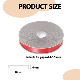 Bettinay 7M D Shape Door Draft Excluder Strip, Sealing Soundproofing Window Draught Excluder Tape, with 1PCS Adhesion Promoter