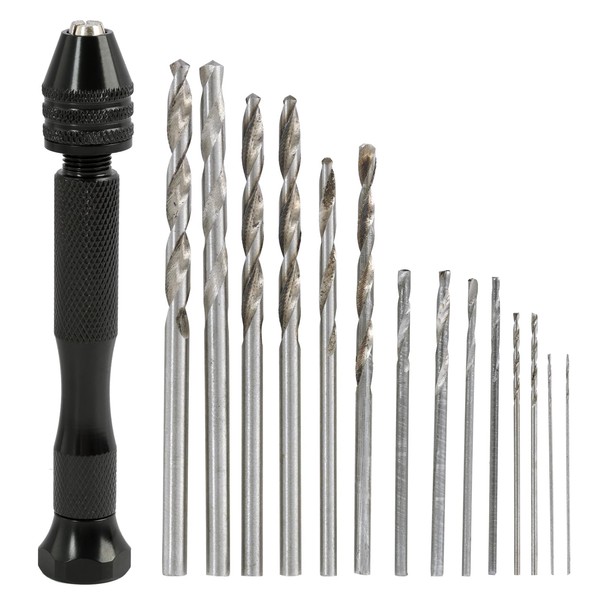 14 Piece Mini Hand Drill Set Precision Drill Bits from