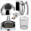 Stainless Steel Teapot with Strainer, Coffee Tea Kettle with Tea