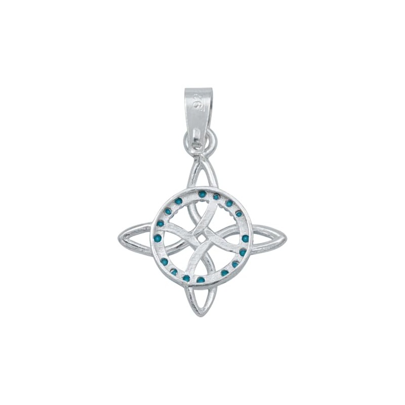 JOYARIS - Dije Nudo De Bruja Celta Amuleto Con Zirconias