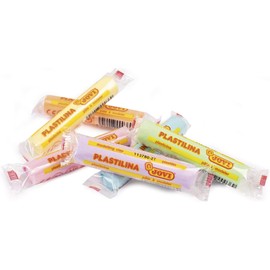 Jovi Plasticine, easy mouldable modelling clay for children aged 2 and up, 6 bars each 15 g