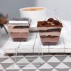 NZVCN 100 Pcs 4oz Mini Dessert Cups Clear Square Dessert