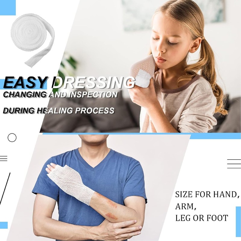 Eowppue 1PCS Elastic Mesh Bandage Breathable Tube Cover Elastic support