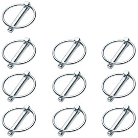 6mm x 45mm Lynch Pins, Cotter Pin Lock Retaining Pins Trailers Tractors Mechanical, Silver 10 Pcs