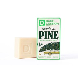 Duke Cannon Supply Co. Holiday Edition Illegally Cut Pine Soap & Tactical Scrubber | Fresh Cut Pine Scent | U.S. Military-Grade Soap Pouch with Coarse and Soft Mesh | Durable Paracord
