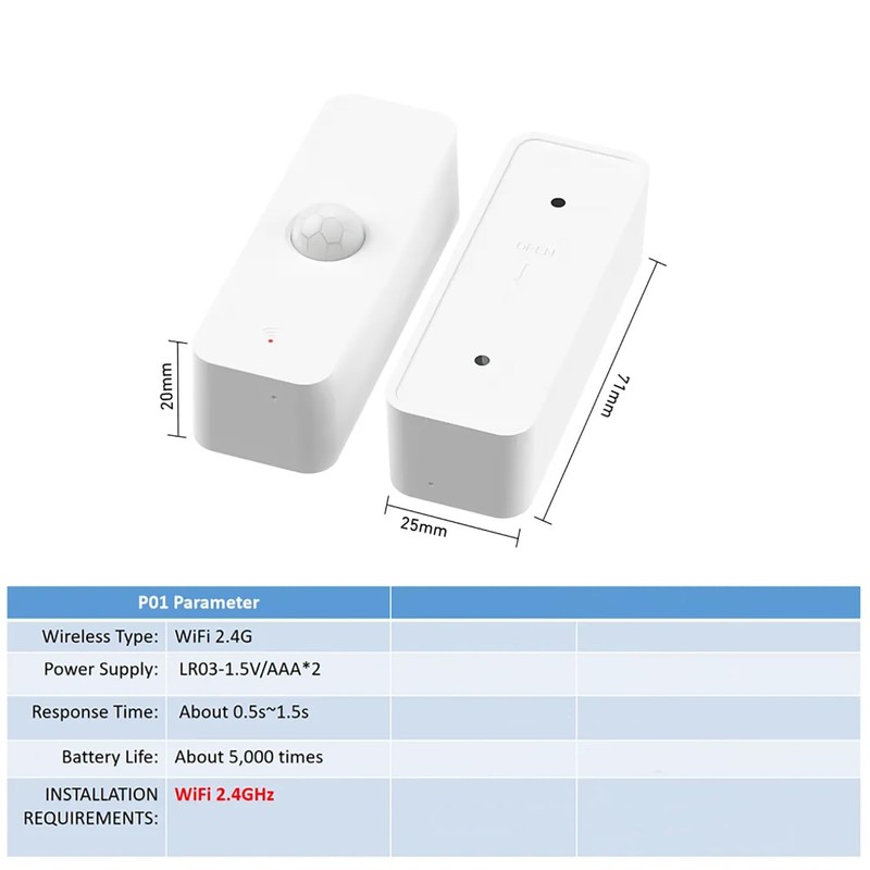 WiFi PIR Motion Sensor: Tuya Smart Motion Detector for Home