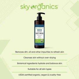 Sky Organics For Men Everyday Face Wash - 6 Oz.