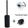 Stainless Steel 304 Rubber Painted Black Toilet Brush Cleaning Tool