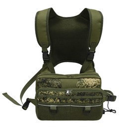 Fishing Chest Pack, Fly Fishing Bag for Men and Women, Tackle and Fly Boxes Storage Pack, Hunting Binocular Pack (Green)