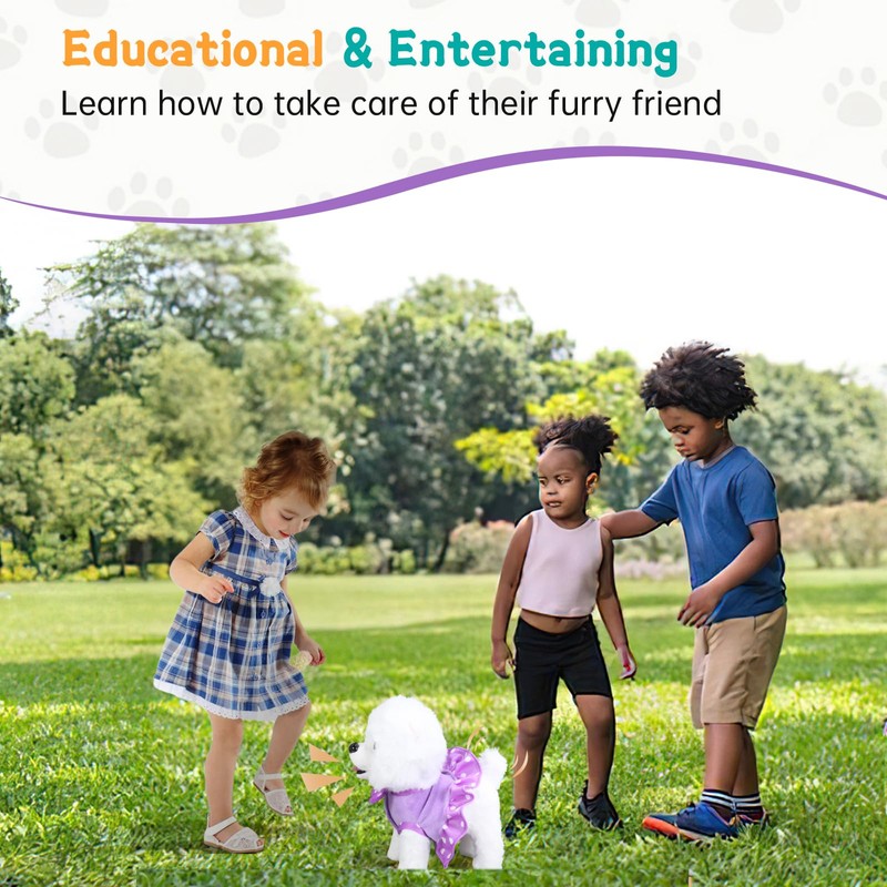 GOBRILLFUN Interactive Plush Puppy with Running, Barking and Tail Waving