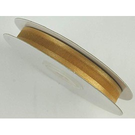 BJM Collection 3/8" X 25 Yard Organza Ribbon with Satin Edge Ribbon Art & Sawing Craft Party Favor Gift Wrapping (Old Gold)