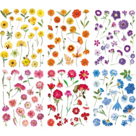 380 PCS Transparent Vintage Flower Stickers, Floral Scrapbooking Sticker for Journaling, Making Journaling Envelopes DIY