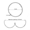Coideal Large Metal Brushed Nickel Circular Shower Curtain Rings/Loose Leaf