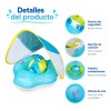 Flotador Bebé Con Techo Parasol Inflable Piscina Seguro