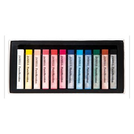 Honsell 47650 - Jaxell Pastel Chalk, Square Shape, for Flat and Precise Working, Rich Non-fading Colours, Ideal for Artists, Hobbyists, Children, School