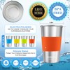 16 oz Stainless Steel Pint Cups with Silicone Sleeves 16oz/500ml