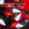 Solar Christmas String Lights, 50 LED 8 Modes C6 Strawberry