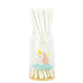 100 Pack White Paper Straws, Biodegradable Smoothie Straws for Home Ice Drink Shop Coffee Bar Restaurant Party(6mm/0.24")